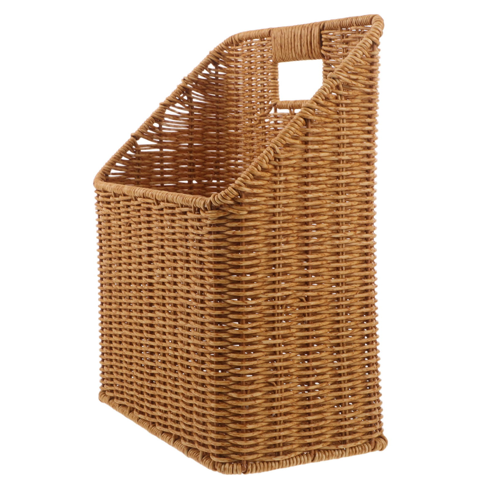 Magazine Holder Rack - Panier mural tressé en rotin synthétique