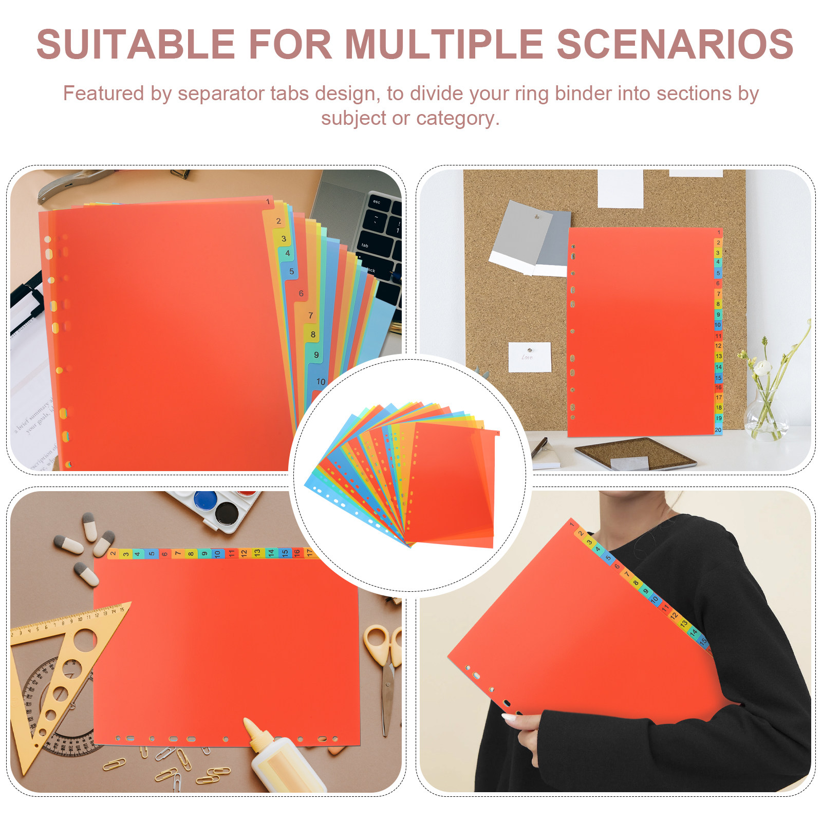 20 Feuilles de Diviseurs en Pl - Tab Divider A4 avis et prix